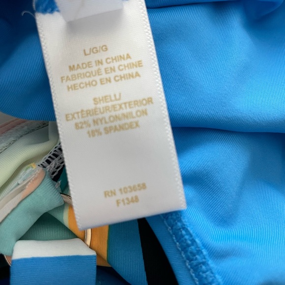 Anne Cole Multi Color Tankini with Blue Bikini Bottoms NWOT Size 34D/32DD - Picture 9 of 10